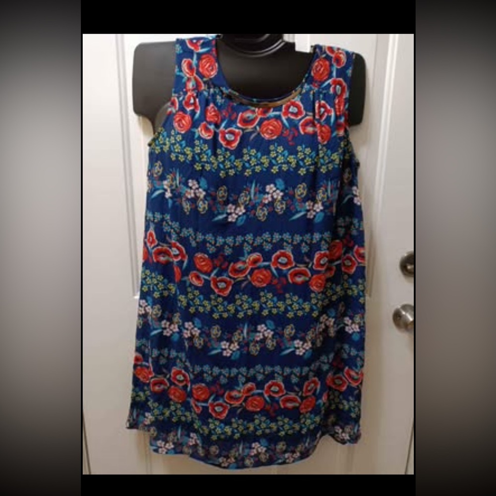 Luxology Blue Floral Dress